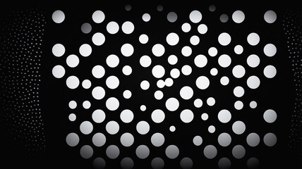 Versatile Monochrome Dot Display Illustration with Isolated White Background for Creative Use