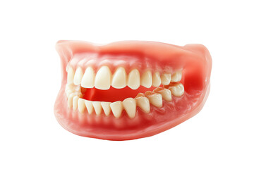 Obraz premium Realistic dental model showcasing teeth and gums, perfect for educational purposes, dental clinics, or health-related projects. Isolated on white.