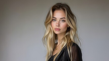 Fototapeta premium Sexy woman with glowing skin and natural makeup. Perfect beauty girl face. Natural beauty. Beautiful young woman with clean fresh skin. Face care, Facial treatment, cosmetology, beauty and spa.