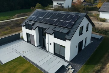 Solar panel on a roof