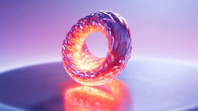 3D illustration of plasmid DNA structure with glowing effect