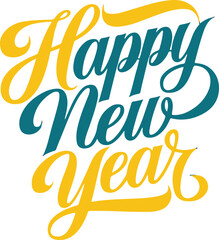 Obraz premium Happy New Year typography t shirt 
