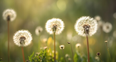 A colorful bouquet of blooming flowers in yellow, orange, pink, and red with daisies and gerberas, capturing the beauty of spring and summer in a vibrant display of nature's colorsA dandelion in the g