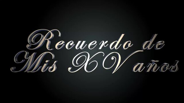 Animaci&oacute;n de "Recuerdo de Mis XV A&ntilde;os"