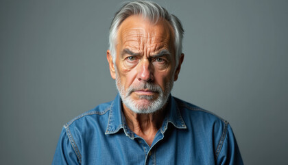 Obraz premium Close-up Portrait of a Senior Man