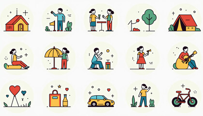 Obraz premium Simple Lifestyle Illustrations