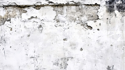 Obraz premium The texture of an old white concrete wall, suitable for background use.