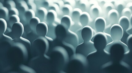 Fototapeta premium Abstract representation of a large crowd.
