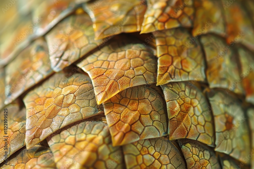 Aufkleber Detailed close-up of textured green leaf with intricate patterns capturing the beauty of nature on a sunny day in a lush environment
