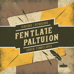 Retro bauhaus cover a4  template