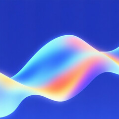 Colorful abstract waves with gradients in blue, pink, and yellow flowing gracefully across the screen. Generative AI