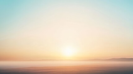 Fototapeta premium Serene dawn landscape with soft sunlight.