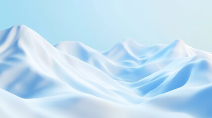 Obraz premium Serene snow-covered mountain landscape.