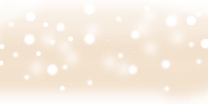 Fondo de Navidad. Tarjeta de felicitación en blanco y beige con luces blancas bokeh