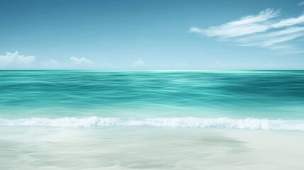 Fototapeta premium Tranquil ocean view with clear blue waters.