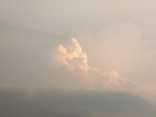 Beautiful sunset in the cloudy sky background, nature photography