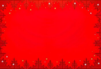 Simple red background for New Year 2026, Christmas banner, modest New Year decor in the corners