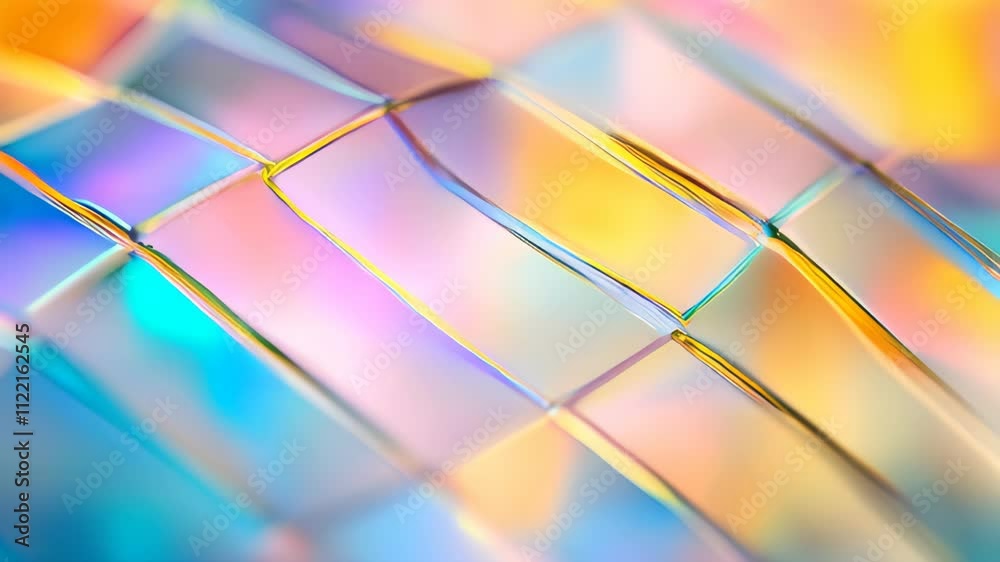 Poster colorful reflections dance over a textured surface in a captivating display of light