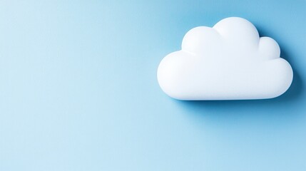 Soft White Cloud Against a Calm Light Blue Background