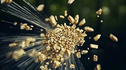 Grains Rising in Time Lapse Effect