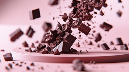 Obraz premium Minimalistic Still Life with Chocolate Composition