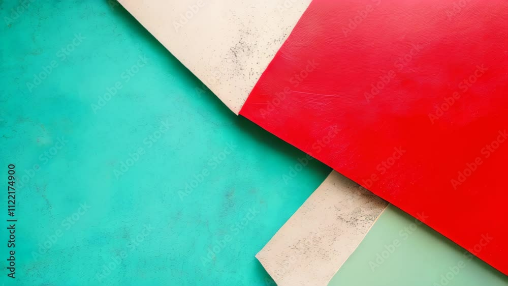 Poster creative shapes and colors merging on a textured background