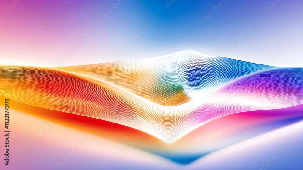 Poster Vibrant Waves of Color Dance Across the Canvas in a Mesmerizing Display of Light and Motion