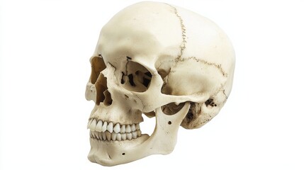 Obraz premium A Highly Detailed and Realistic Human Skull Model Designed Specifically for Educational Purposes