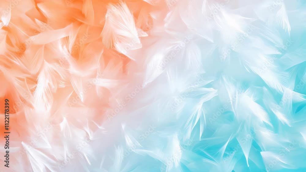 Aufkleber Captivating Display of Soft Colors Blending in a Serene Pattern of Frost and Warmth