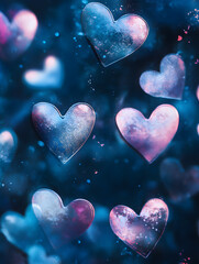 Obraz premium Background for Valentine's Day with elements and details of the holiday. Neural network AI generated art