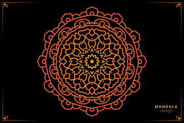 Geometric floral mandala design, ornate ethnic oriental style in format for coloring book, suitable for mehndi, textiles, posters and tattoos