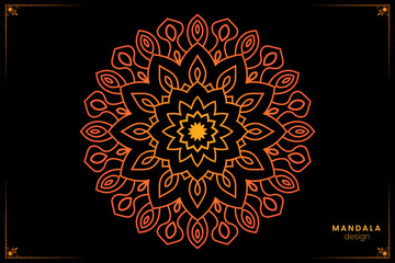 Geometric floral mandala design, ornate ethnic oriental style in format for coloring book, suitable for mehndi, textiles, posters and tattoos