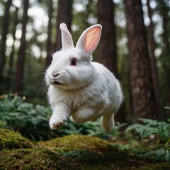 white rabbit jump