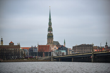 Obraz premium view of the old town country