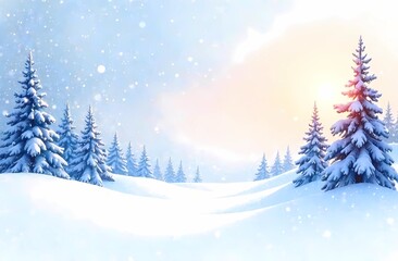 Obraz premium Panoramic winter background with space for copying