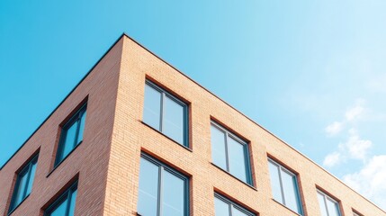Modern urban loft with contemporary brick architecture in the city
