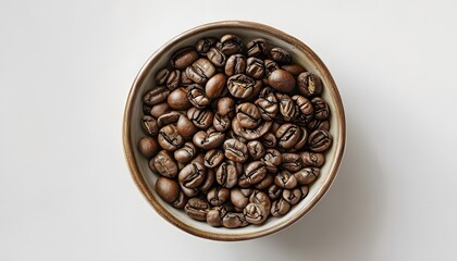 Fototapeta premium Coffee Beans in Ceramic Bowl