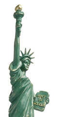 Fototapeta premium Statue of Liberty isolated on white. Symbol of freedom