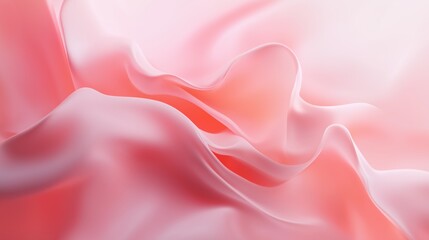Obraz premium Fluid abstract concept with flowing forms in soft pink hues for print and design