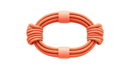 Creative Display of Twisted Rope in Soft Coral Color Design