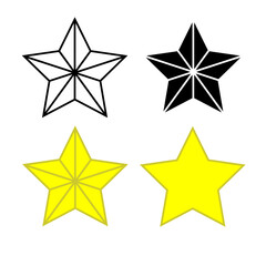 Obraz premium simple illustration of a star on a white background