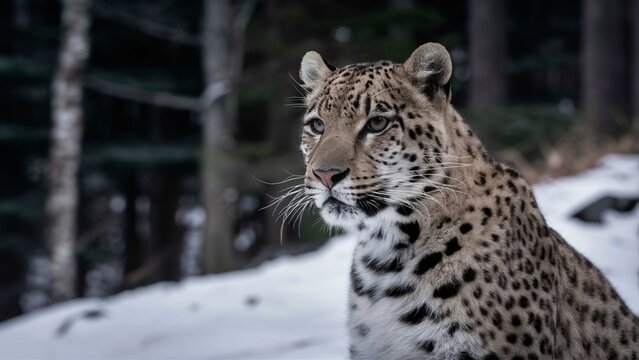 Stunning high-resolution images of the rare and endangered Amur leopard in its natural habitat. Perfect for wildlife, conservation, and nature-themed projects.