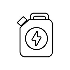 fuel can icon simple thin line logo