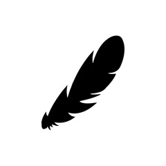 Fototapeta premium feather icon outline simple logo