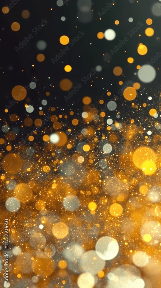 Poster captivating glitter dance against a dark backdrop creating enchanting magic
