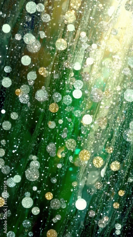 Aufkleber glittering enchantment of liquid sparkles dancing in a mystical dark setting