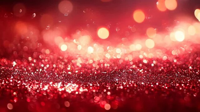 A red background with a lot of sparkles. The image has a festive and celebratory mood, as the red color and the sparkles evoke feelings of joy and excitement