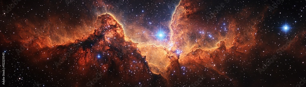 Wall mural exploring the cosmic wonders of the carina nebula outer space astrophotography celestial environment