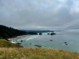 Obraz premium cloudy storm over the sea