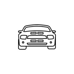 car icon simple flat vector logo